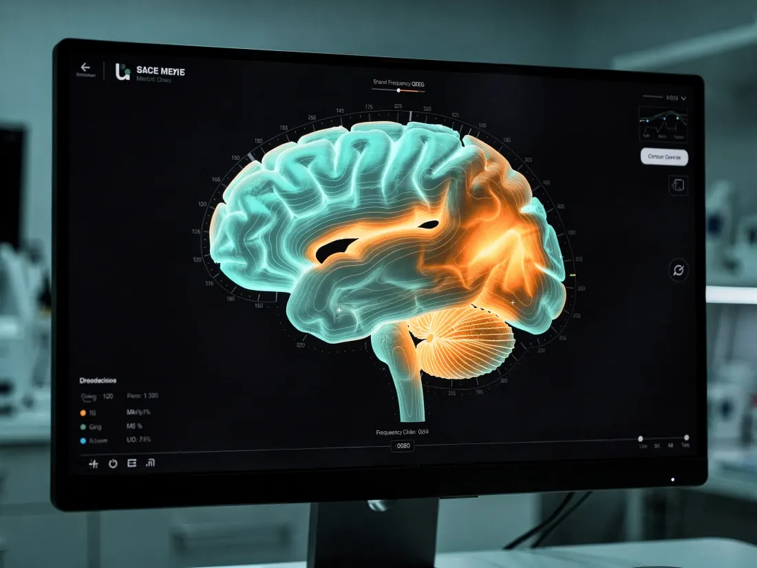 Sample qEEG brain map report produced at Neuron Connect