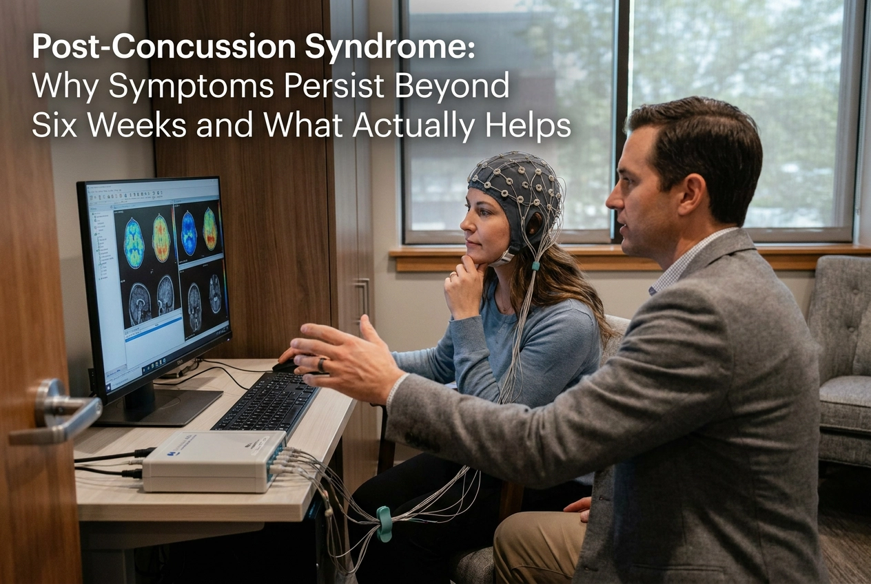 Professional header image for industry analysis: Post-Concussion Syndrome: Why Symptoms Persist Beyond Six...