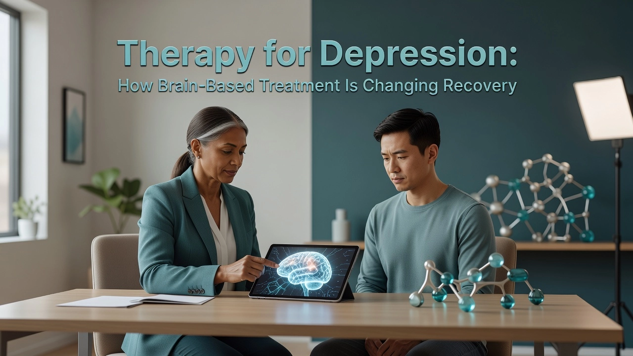 Professional header image for industry analysis: Therapy for Depression: How Brain-Based Treatment Is Chan...